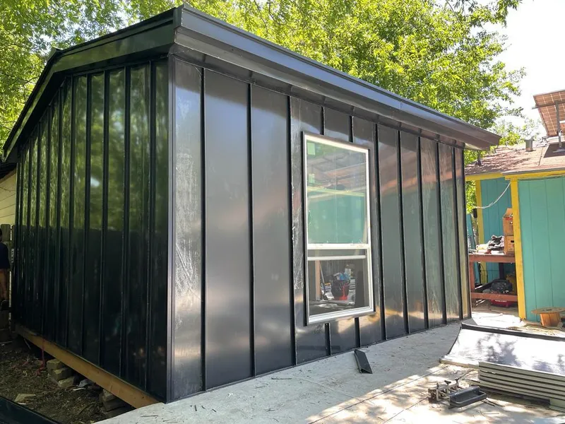 Black standing seam metal wall panels for Metal Roof Installation in Newburgh